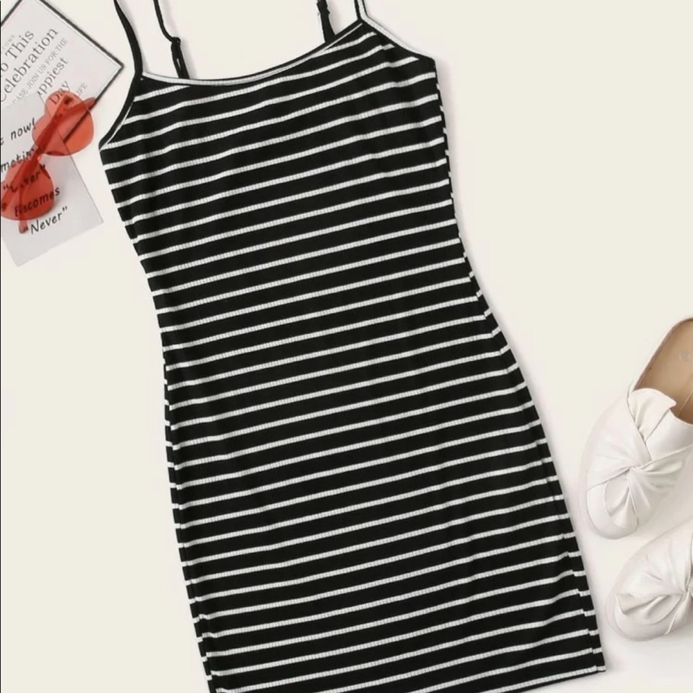 Striped bodycon mini dress